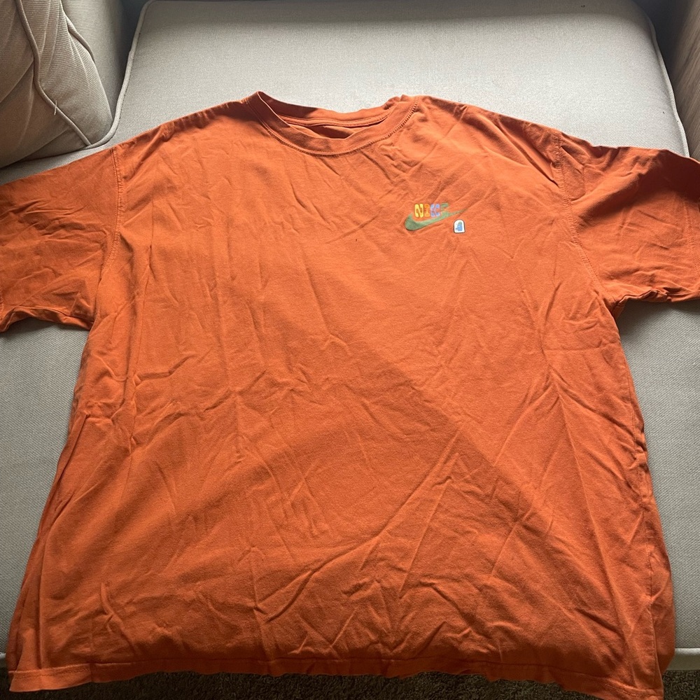 Nike Rust Orange Tee with White Logo